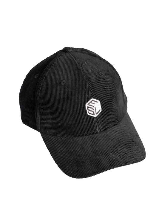 Corduroy 6 Panel Cap - black