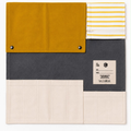 Knife Sleeper 2.0 chef knife roll in green and yellow reclaimed canvas — Edit Studio London