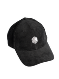 Black corduroy 6-panel cap — Edit Studio London chef workwear