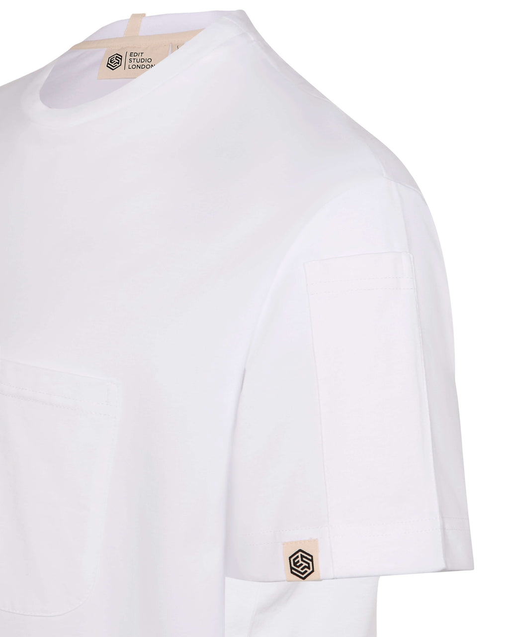 Chef T-Shirt in organic cotton, white -  loose-cut chef workwear by Edit Studio London