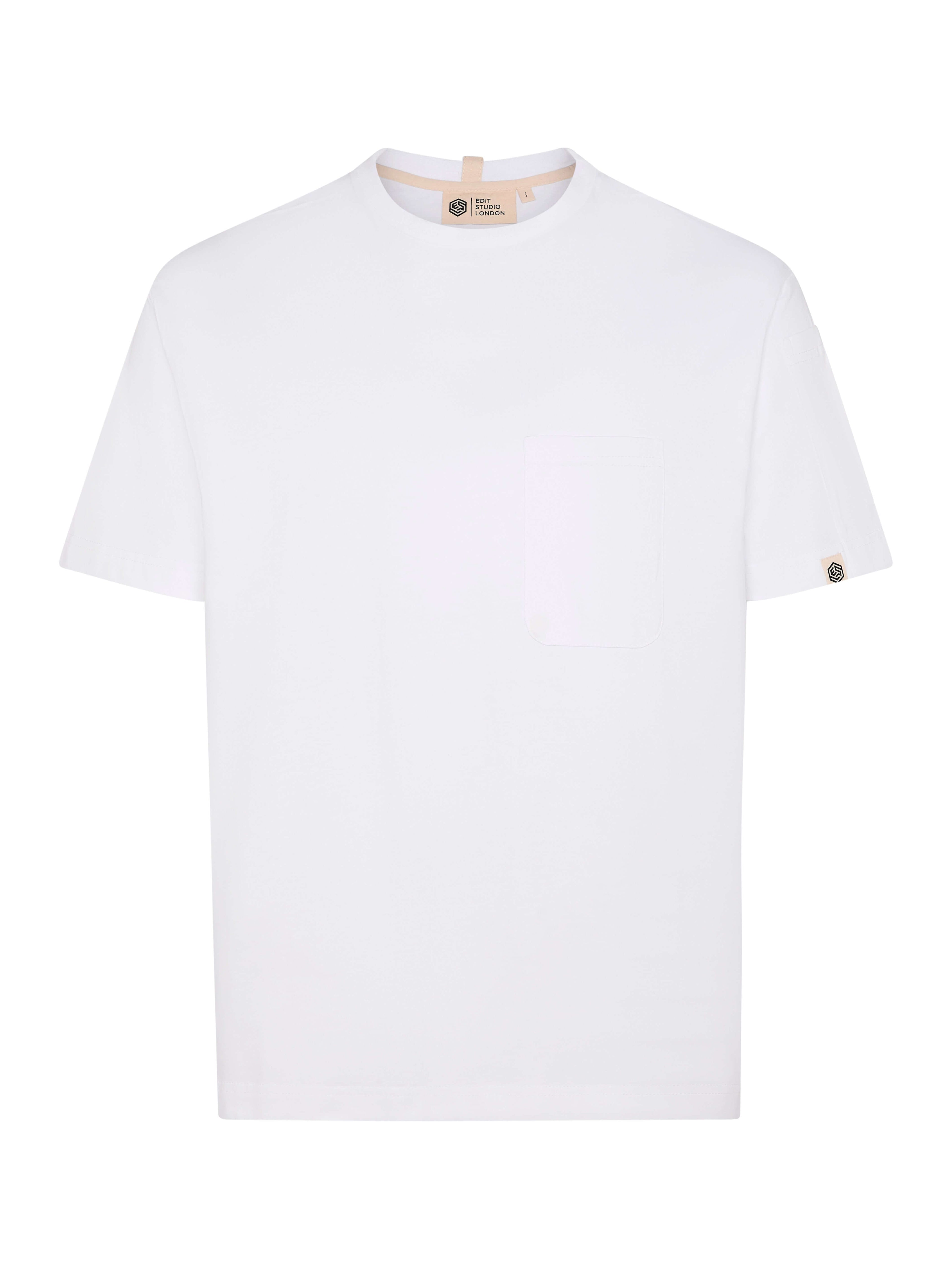 Chef T-Shirt in organic cotton, white -  loose-cut chef workwear by Edit Studio London