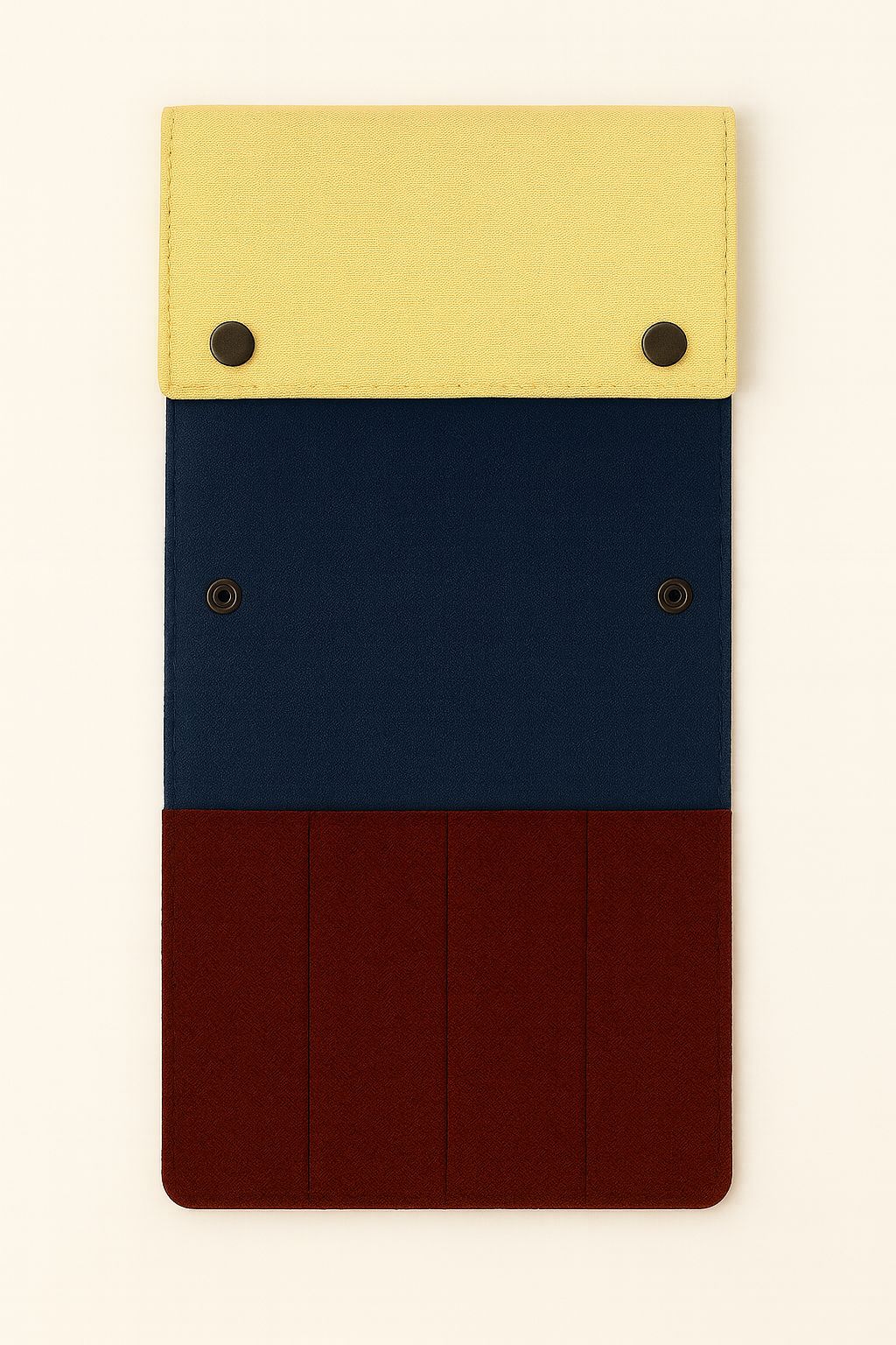 Demi Knife Sleeper - Denim, Yellow & Burgundy