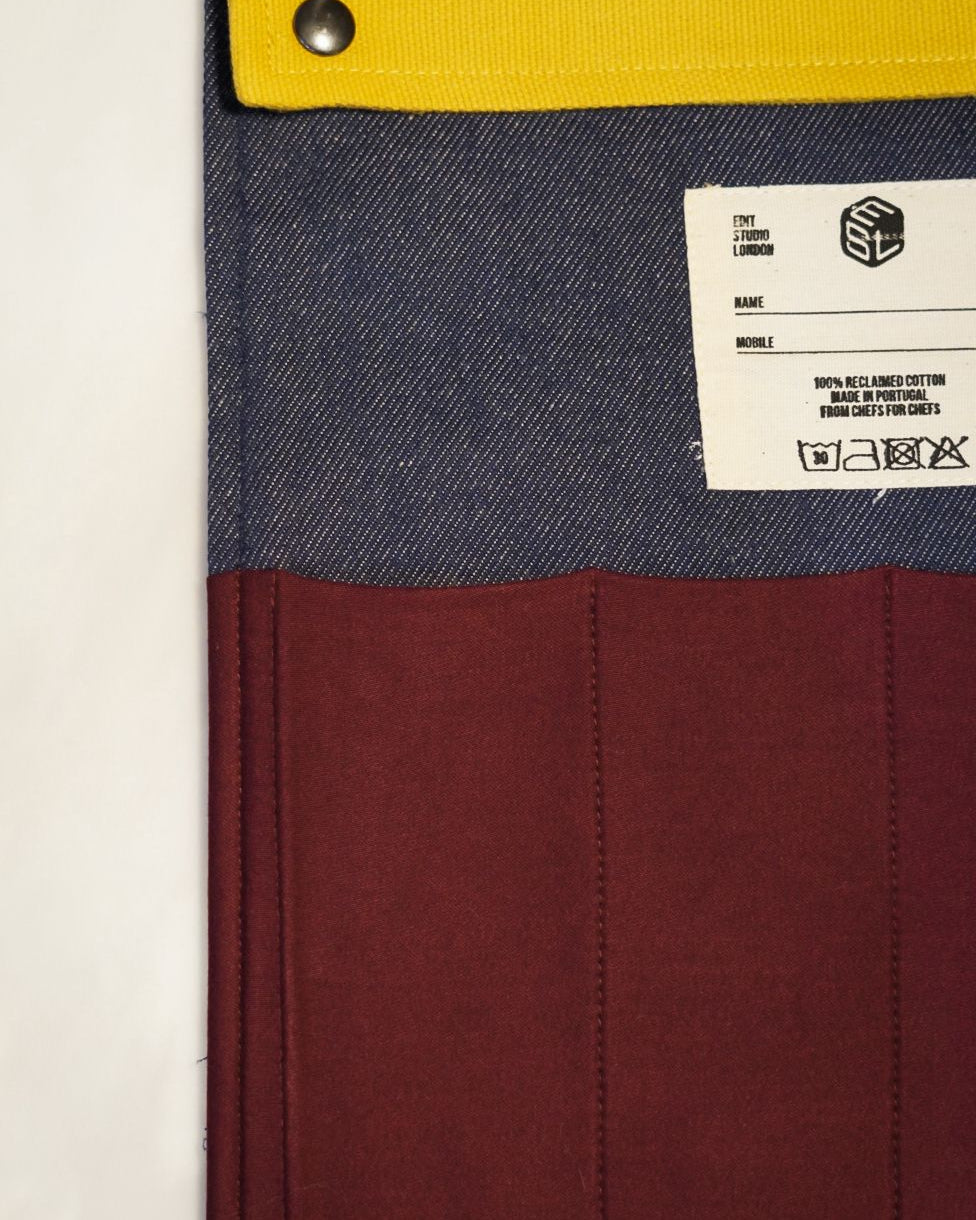 Demi Knife Sleeper - Denim, Yellow & Burgundy